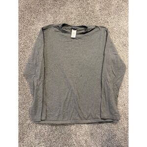Patagonia T-Shirt Mens XL Heather Grey Long Sleeve Organic Cotton Crewneck *